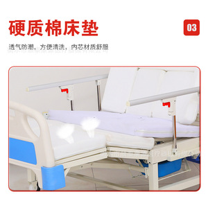 Cama de Hospital Manual con Curva Completa, Estructura Integral de Acero Inoxidable, para Cuidado en el Hogar, Uso para Personas Mayores - Product Image 4