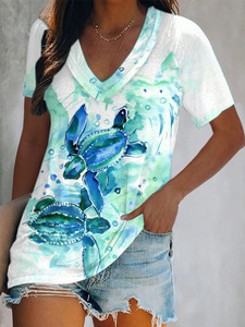 2023 nouveau gros <span class=keywords><strong>bohème</strong></span> femmes <span class=keywords><strong>T</strong></span>-shirts Vintage mignon femmes Western Blouse - Product Image 6