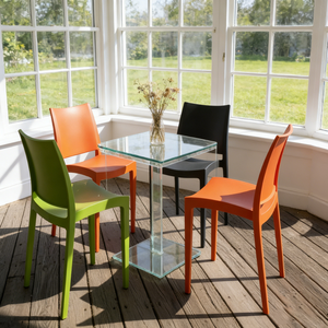 Chaise <span class=keywords><strong>de</strong></span> salle à manger ergonomique moderne en plastique coloré, chaise monobloc en PP moulé pour la maison, le bureau, le restaurant ou l'extérieur - Product Image 2