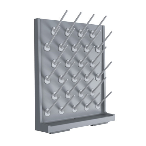 Laboratory  PP Wall Mounted Drying Rack Lab Pegboard Chemical Resistant