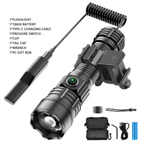 Linterna Táctica de Aluminio Negra de Lujo, Ajustable, para Uso en Exteriores, con Soporte para Mira Telescópica e Interruptor Remoto - Product Image 1