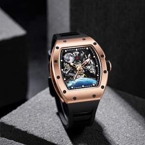 CHANCE <b>Automatic</b> Mechanical Watch for Men Fashion Sport <b>Wristwatch</b> with Stainless Steel Case Silicone Strap Luminous Hands - Product Image 5