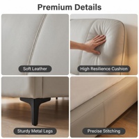 Lit de luxe moderne XIYUAN, haut de gamme, en cuir véritable, lit souple avec sommier, cadre en bois massif, durable et écologique