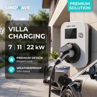 Estación de Carga para Vehículos Eléctricos de 22 kW, Tipo 2, Montada en Pared, con Aplicación, Enchufe Tipo 2, Pública