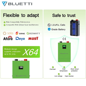 Solución Energética Sostenible BLUETTI HV6K, Kit <span class=keywords><strong>de</strong></span> Sistema Solar Fuera <span class=keywords><strong>de</strong></span> la <span class=keywords><strong>Red</strong></span> <span class=keywords><strong>de</strong></span> 6kW, Inversor Doméstico con Batería Segura LiFePO4, Mercado Africano - Product Image 4