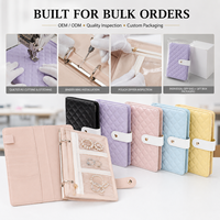 Organisateur de bijoux de voyage simple en cuir PU, classeur de rangement avec pochettes transparentes amovibles à fermeture éclair, logo personnalisé OEM ODM Saint-Valentin