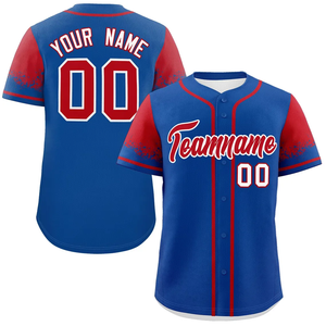 Maillot de baseball personnalisé avec effet éclaboussures de peinture : Chemise à boutons personnalisée pour équipe - Product Image 5