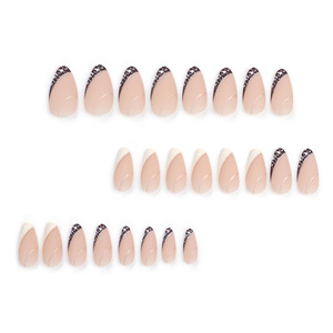 Haute Qualité De Luxe Conçu Réutilisable Imprimé <span class=keywords><strong>Faux</strong></span> <span class=keywords><strong>Ongles</strong></span> Court Personnalisé Alomond Presse Sur <span class=keywords><strong>Ongles</strong></span> <span class=keywords><strong>Ongles</strong></span> Artificiels Pour Femme - Product Image 2