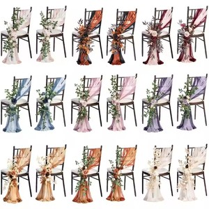 Đám cưới Ghế trang trí lối đi hàng ghế nhà thờ Nhân Tạo Hoa tử đinh hương tím vàng băng ghế dự bị lễ tiếp nhận Backdrop Đảng ngoài trời - Product Image 2