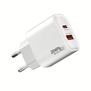 High Quality PD 20W 2 Port Power Charger Super Fast Wall <b>Adapter</b> <b>USB</b> A+C Travel Charger for Phone EU US UK <b>Plug</b> - Product Image 6