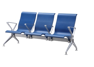 Silla de Aeropuerto de 2 Plazas, Banco de Espera con Cojín de Cuero PU, Asientos Públicos para Clínica, Recepción de Aeropuerto, Vestíbulo - Product Image 6