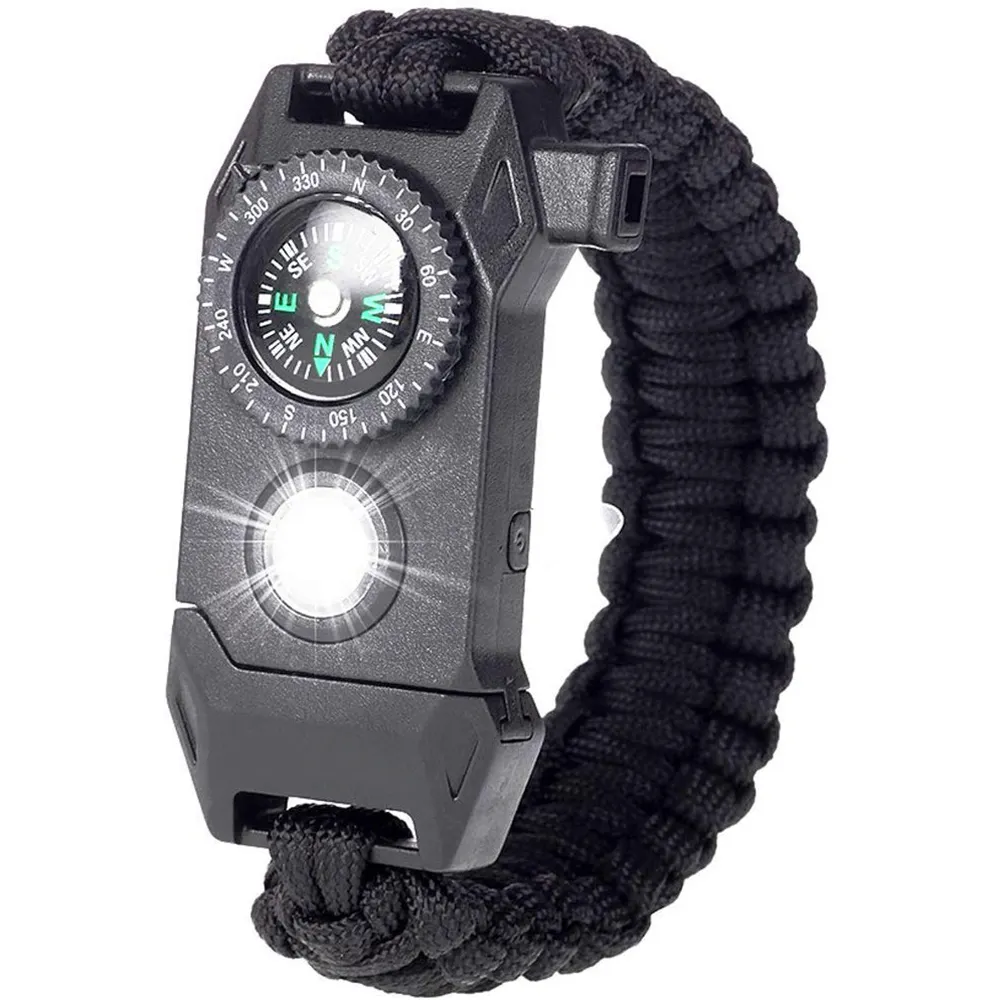 Outdoor Camping Tactical Multifunctional Hiking Emergency Charming Survival Paracord Bracelet