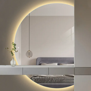 Tocador de baño, espejo decorativo de pared iluminado con Led de media luna con luces, Sensor de pantalla táctil, luz de espejo para Baño - Product Image 3
