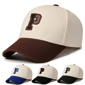 Casquette de baseball personnalisée bicolore, broderie de lettres épaisses, tissu piqué, fabrication directe, marques décontractées, livraison rapide - Product Image 1