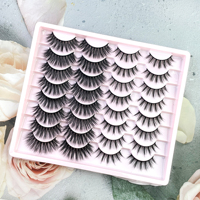 Faux cils avec logo personnalisé options de marque privée en gros cils à bande complète durables et durables