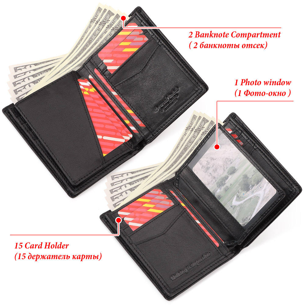 HUMERPAUL Chain Wallet for Men Anti-Lose RFID Blocking