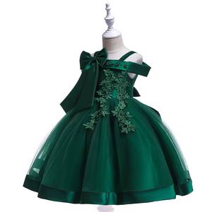 Elegante Vestido de Princesa con Lazo y Cuentas de un Solo Hombro para Niñas, Vestido de Dama de Honor para Boda, Traje de Baile para Festivales y Actuaciones en Escenario - Product Image 2