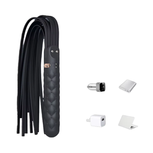 Vibrador de 10 velocidades con carga USB de látex JRUI Macaron SM Bondage Master-Servant Flirting Sex Props con alternativas de juegos previos - Product Image 1