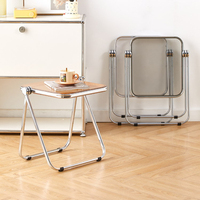Tables basses pliable nordique canapé clair moderne salon meubles luxe acrylique lit pliant café côté Accent Tables fin