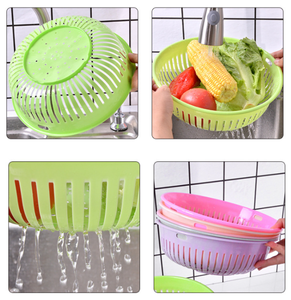 Cesta para Lavar Frutas y Verduras, Cesta de Drenaje Doble, Cesta de Almacenamiento de Plástico - Product Image 6