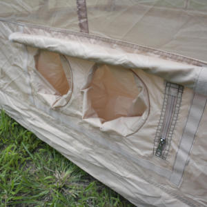 Tenda <span class=keywords><strong>da</strong></span> <span class=keywords><strong>Campeggio</strong></span> Gonfiabile Grande 13mq Colore Kaki, Tenda Invernale con Uscita per Camino - Product Image 4