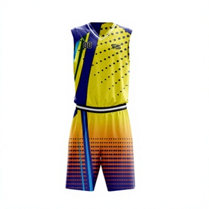 Camiseta de Baloncesto de Poliéster 100% de Alta Calidad al por Mayor, Impresión por Transferencia de Calor Personalizada, Transpirable, Antibacteriana y Reversible - Product Image 1