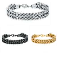 Bracelets à breloques queue de renard Silverly Bali, unisexe, double maillon cubain, en acier inoxydable, marque Pincai, pour anniversaire et mariage