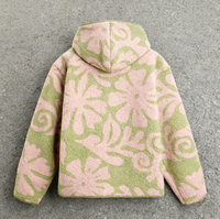 Vestes d'hiver pour hommes XJYD Hip Hop imperméables, respirantes, avec motif graphique personnalisé, imprimé jacquard, en polaire sherpa moelleuse à fleurs