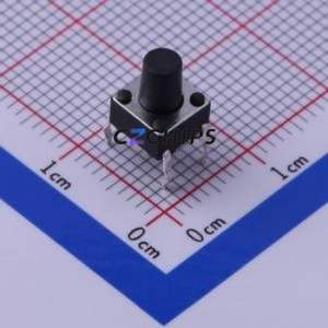 TS-1002-08026 Tactile Switch Through hole Component (THT)-4P,6x6mm Switch Single Pole Single Throw Round Button Through Hole 6mm - Product Image 1