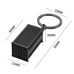 Llavero Metálico Creativo con Forma de Mini Contenedor, Llavero 3D de Contenedor de Remolque para Regalo Promocional de Empresa de Transporte - Product Image 3