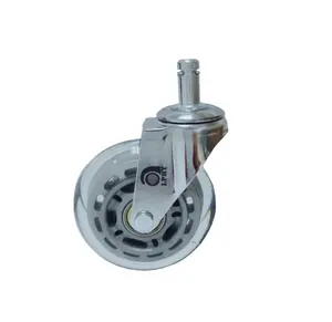 Casters Rollerblad Bureaustoel Caster Wielen Zware Universele En Veilig Voor Hardhouten Vloer 3 Inch Transparant