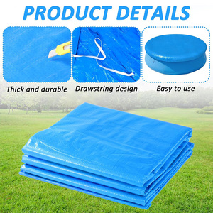 Couverture de piscine hors sol <span class=keywords><strong>gonflable</strong></span> ronde de 10 pieds avec cordon de serrage, fabriquée en Chine pour usage industriel et extérieur - Product Image 4