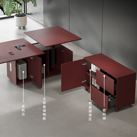 Bureau de direction moderne et minimaliste en bois massif, modulaire, avec élévation électrique, style scandinave, en métal de luxe, avec tiroir à dossiers