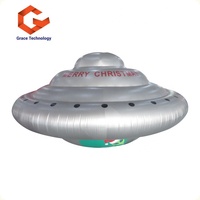 Ballon gonflable UFO de Noël de 15 pieds, ballon volant en hélium, vaisseau spatial extraterrestre pour les événements