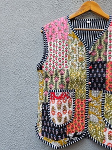 Nouvelle veste mi-longue d'hiver en coton matelassé à imprimé artisanal de qualité supérieure, style bohème ethnique pour femmes, cadeau élégant pour elle - Product Image 5