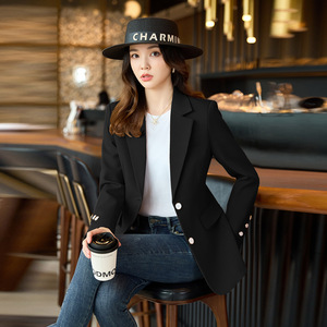 Women's Blazer Grass Green Solid Color Long Sleeve Buttons Professional Casual Wear S Size - Product Image 3