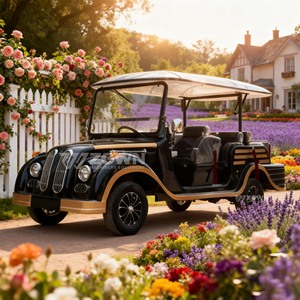 Voiture électrique vintage classique de conception créative, style européen, pour le tourisme - Product Image 3