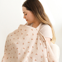 Vente en gros de couvertures d'allaitement écologiques personnalisées, légères, en coton biologique GOTS 100% mousseline crêpe