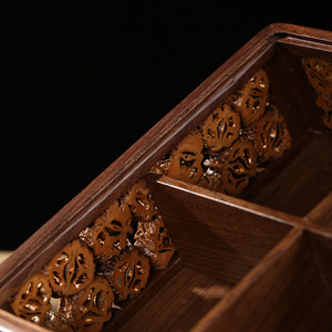 Handmade Walnut Wood Fruit Bowl With Dividers And Lid Four Compartment Storage Box For Home Use New Chinese Style Candy Box - Product Image 4