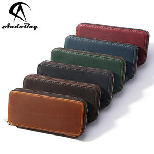 กระเป๋าใส่ปากกาหนังแท้ AndoBag รุ่น Crazy Horse กล่องใส่เครื่องเขียนแบบซิป กระเป๋าเก็บของความจุเยอะ ใส่ใบเสร็จ บัตร กระเป๋าสตางค์ใบยาว รุ่น 7097 - Product Image 2