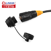 Connecteur RJ45 Cat6 étanche IP68 CNLINKO à montage sur panneau, plaqué or, 8p8c, connecteur RJ45 pour cloison étanche