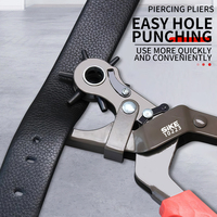 Perforatrice professionnelle robuste pour le bricolage, poignée en plastique souple, matériau en acier pour la découpe, personnalisable OEM