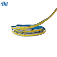 Bande lumineuse LED COB DC5V alimentée par USB, 320 LED/m, éclairage flexible haute densité