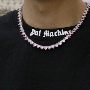 925 collar cubano de plata cadena VVS Moissanite colgantes <span class=keywords><strong>Jolleria</strong></span> De Plata Cubano Collar VS Moissanite Collar para mujer - Product Image 3