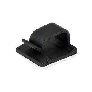 100 pièces/sac plastique Nylon fil câble cordon sangle reliure <span class=keywords><strong>fixation</strong></span> Clip pince gestion support organisateur avec <span class=keywords><strong>autocollant</strong></span> adhésif - Product Image 2