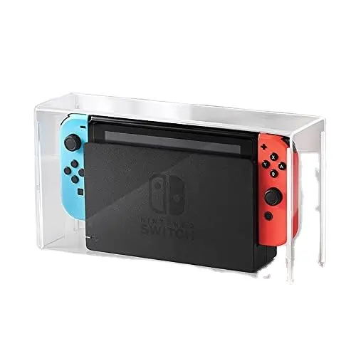 Clear Protective Case Dust Display Box Cover for New Nintendo Switch Model (only Cover),Acrylic Clear casing Compatible