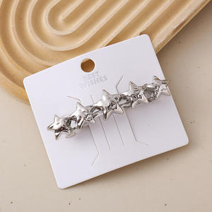 Glossy Double Ponytail <b>Cuff</b> <b>Hair</b> Accessories Waterproof Stainless Steel Heart Haigrips With Bow Metal and Pearl Material - Product Image 4