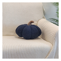 Coussin en peluche en forme de citrouille, mignon, créatif, orange, joyeux automne, solide, en gros, personnalisé