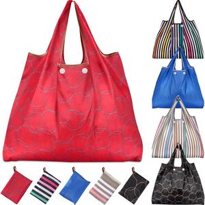 Bolsa de Compras Reutilizable Ecológica, Grande, de Poliéster y Nailon, con Cuerda, Logotipo Personalizado, Plegable, para Supermercado, Compras, Viajes y Hogar - Product Image 1