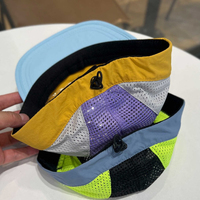 Nouvelle conception en stock, casquette de trail running légère en nylon imperméable, casquette de sport à séchage rapide, casquette 5 panneaux